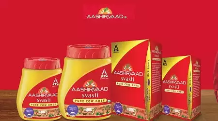 Pure cow ghee from Aashirvaad Svasti